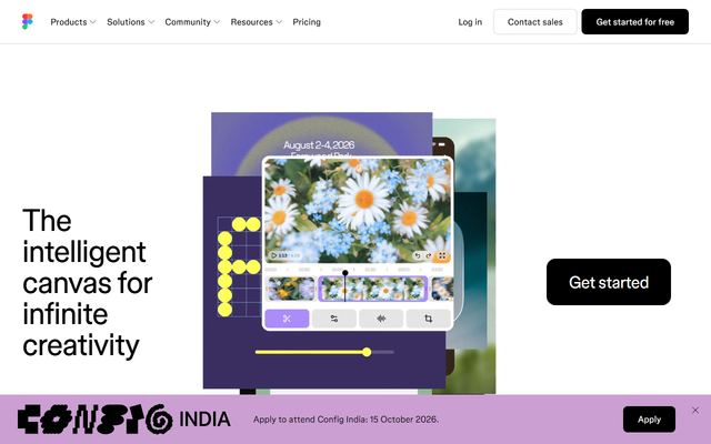 The Figma homepage